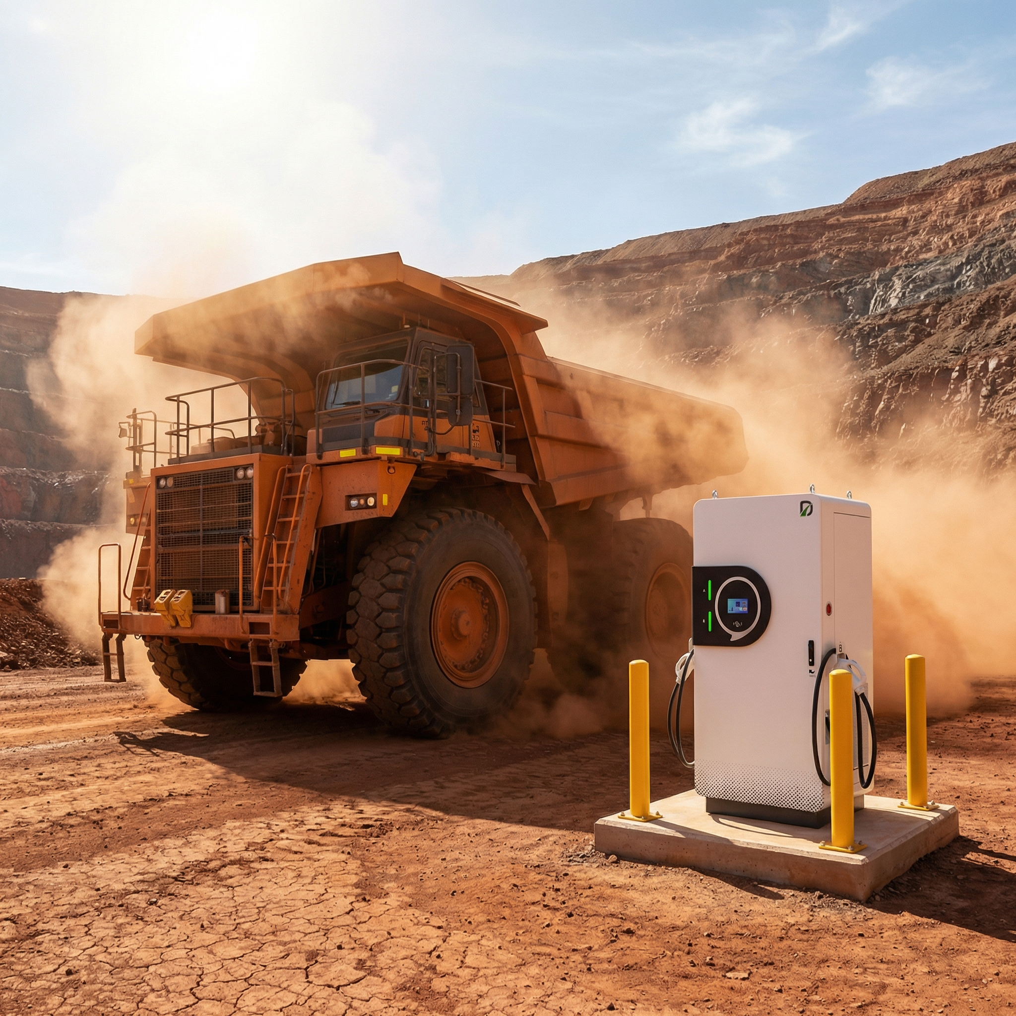 Mining site charging